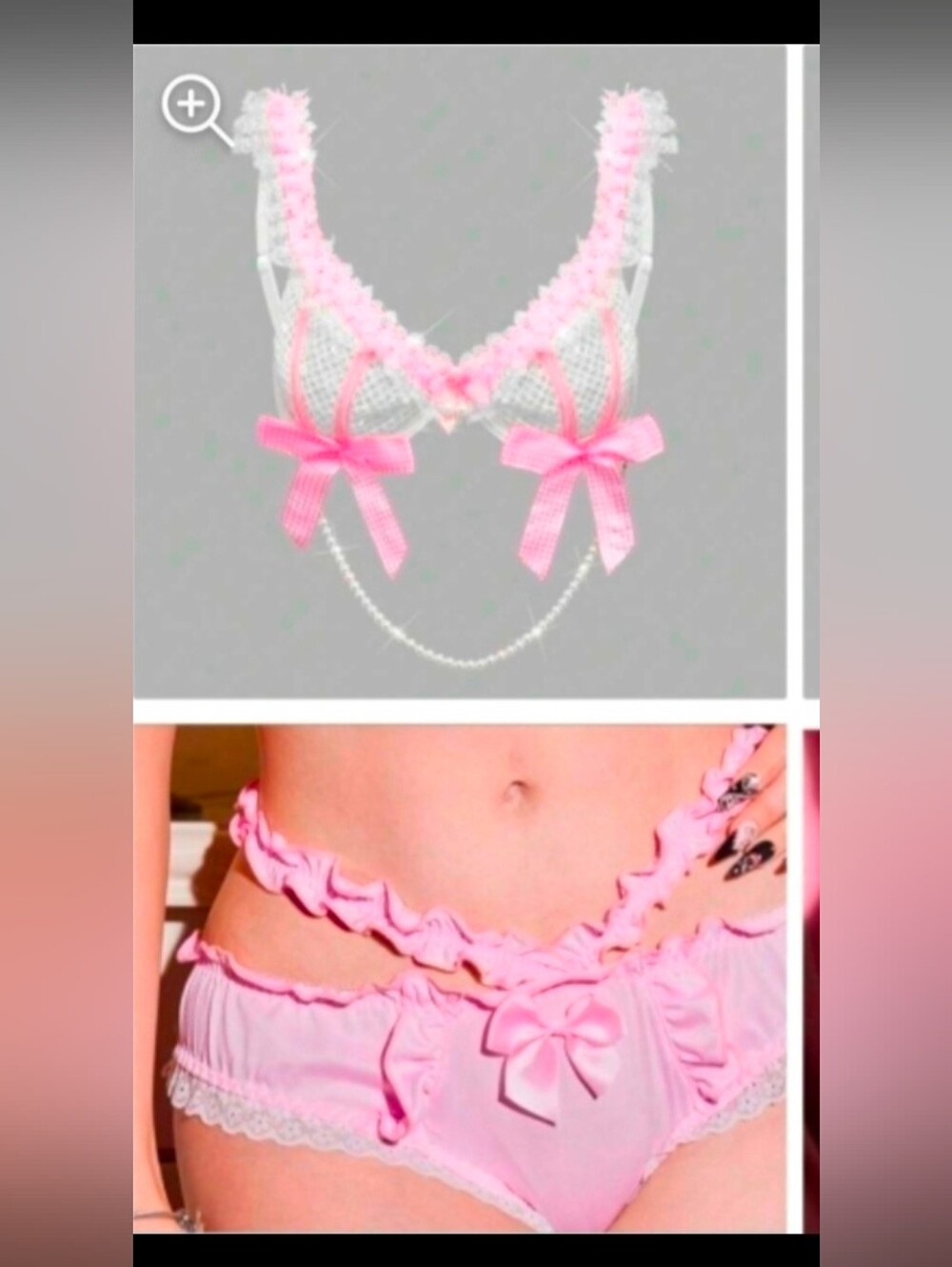 Delicate Pink Lace Bra & Brief Set - Women's Intimates